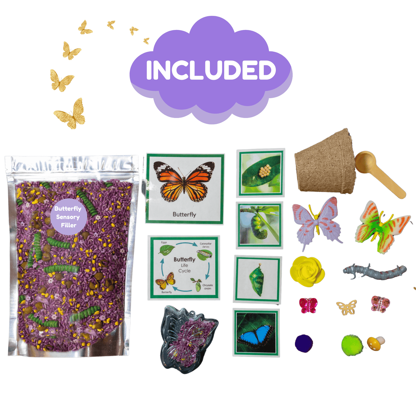 Butterfly Life Cycle Sensory Bin