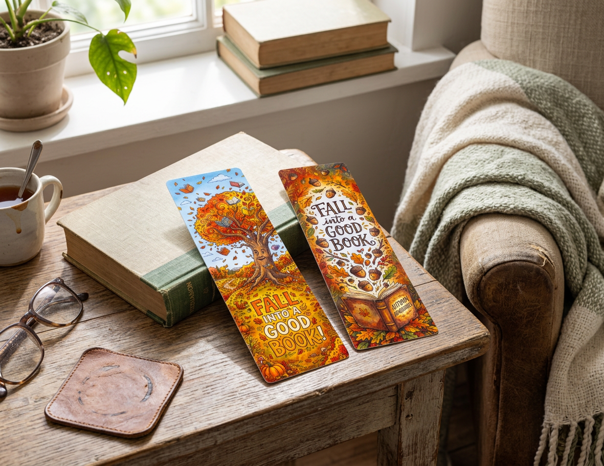 Fall Bookmarks Set of 2 – Autumn Bookmarks for Book Lovers