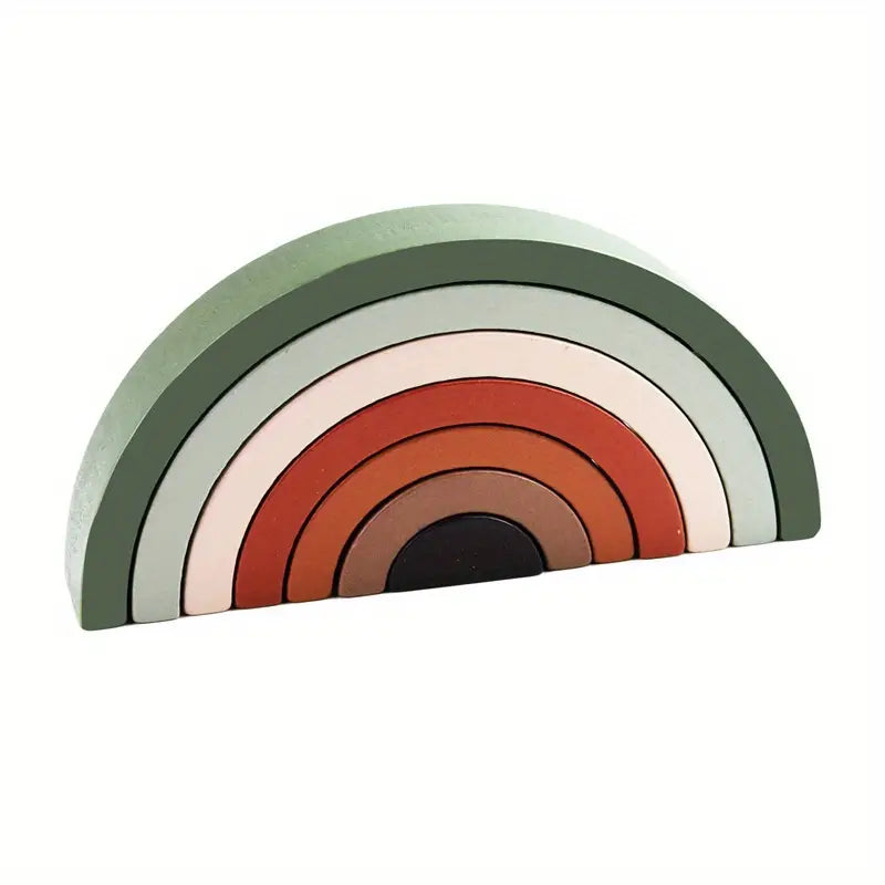 Wooden Forest Theme Rainbow Stacker