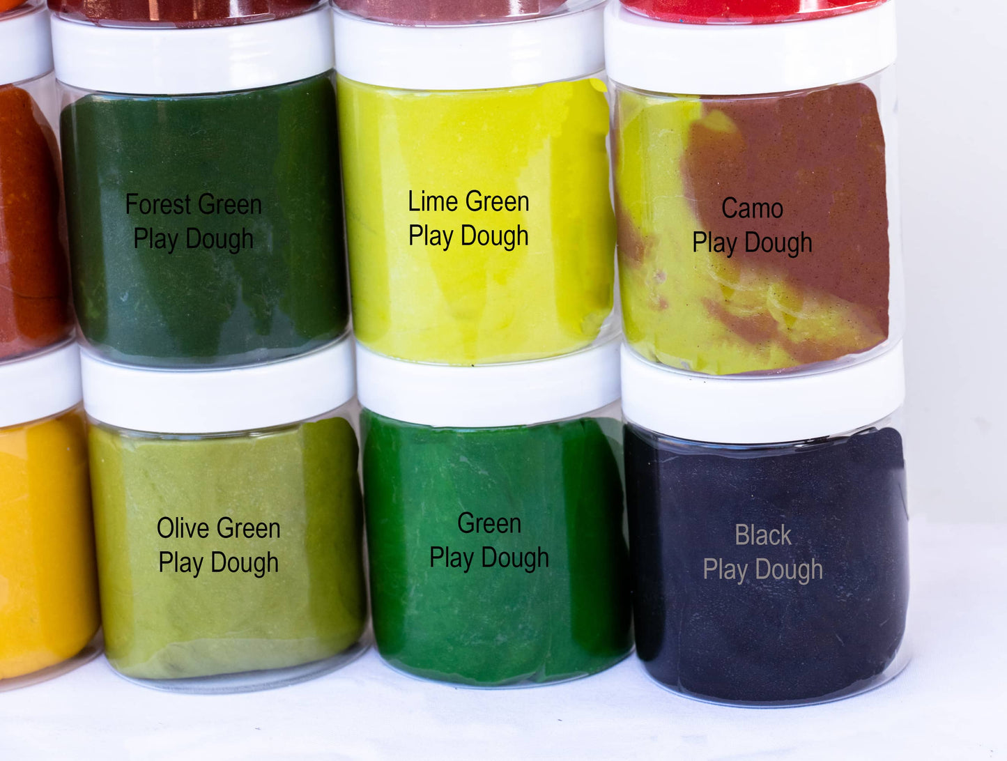 Natural Play Dough Jars