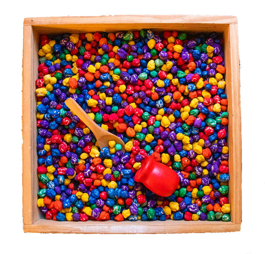Rainbow Sensory Chickpeas