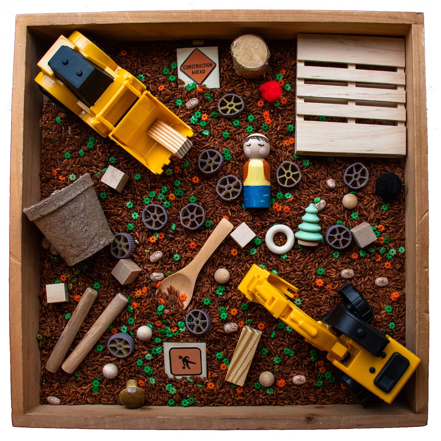 Wooden Tray for Sensory Play