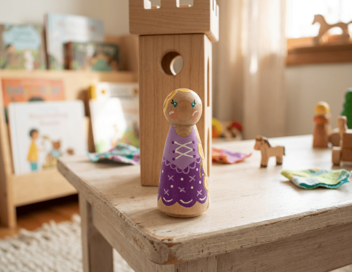 Rapunzel Peg Doll