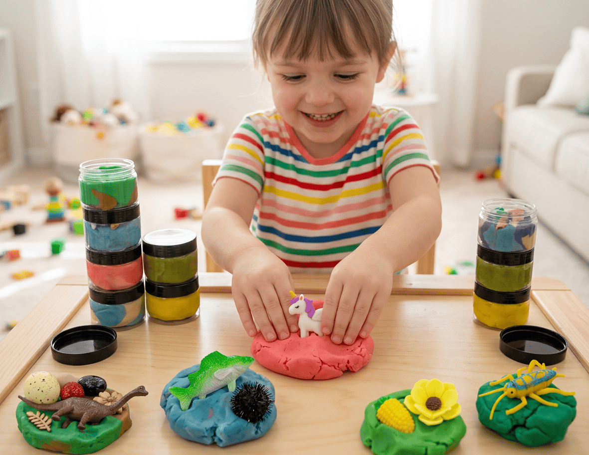 8 Pack Play Dough Jars
