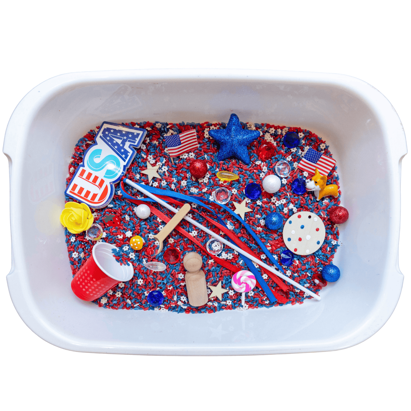 4th of July Sensory Bin for Toddlers | Sensory Play Activity | Montessori Learning Toy