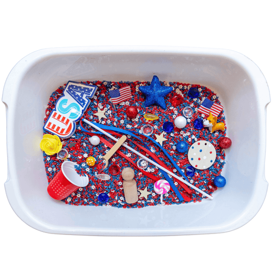 4th of July Sensory Bin for Toddlers | Sensory Play Activity | Montessori Learning Toy