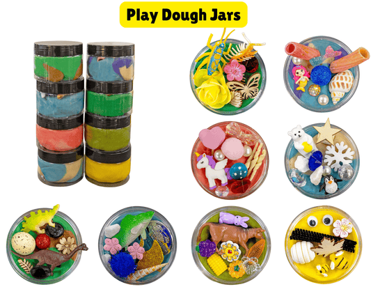 8 Pack Play Dough Jars