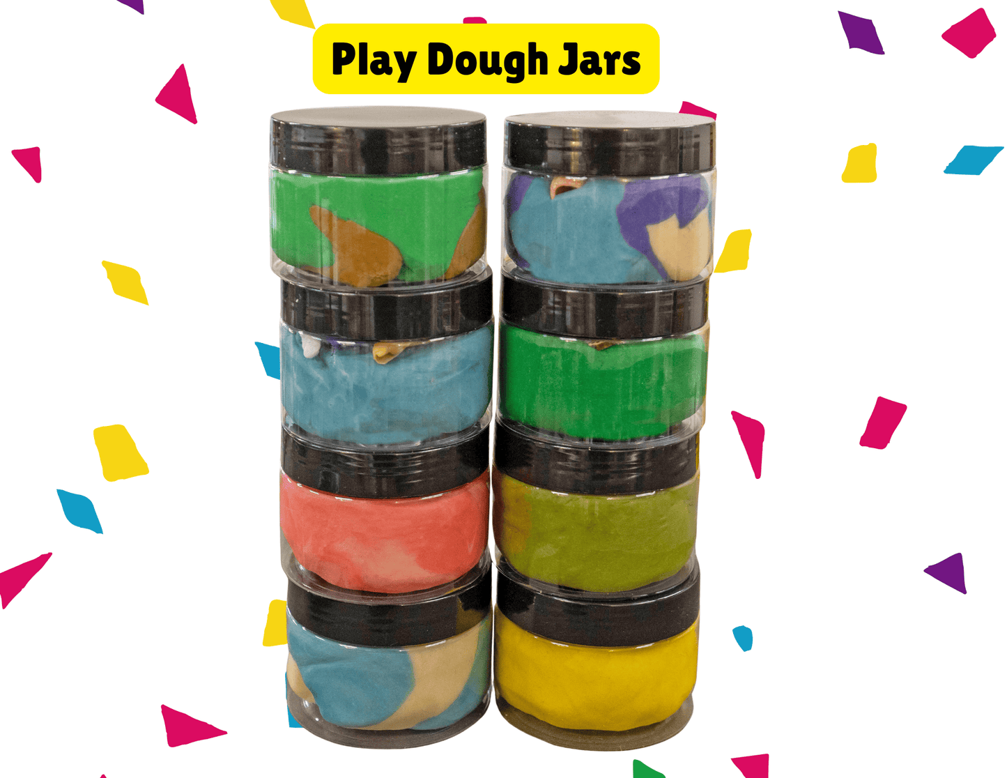 8 Pack Play Dough Jars
