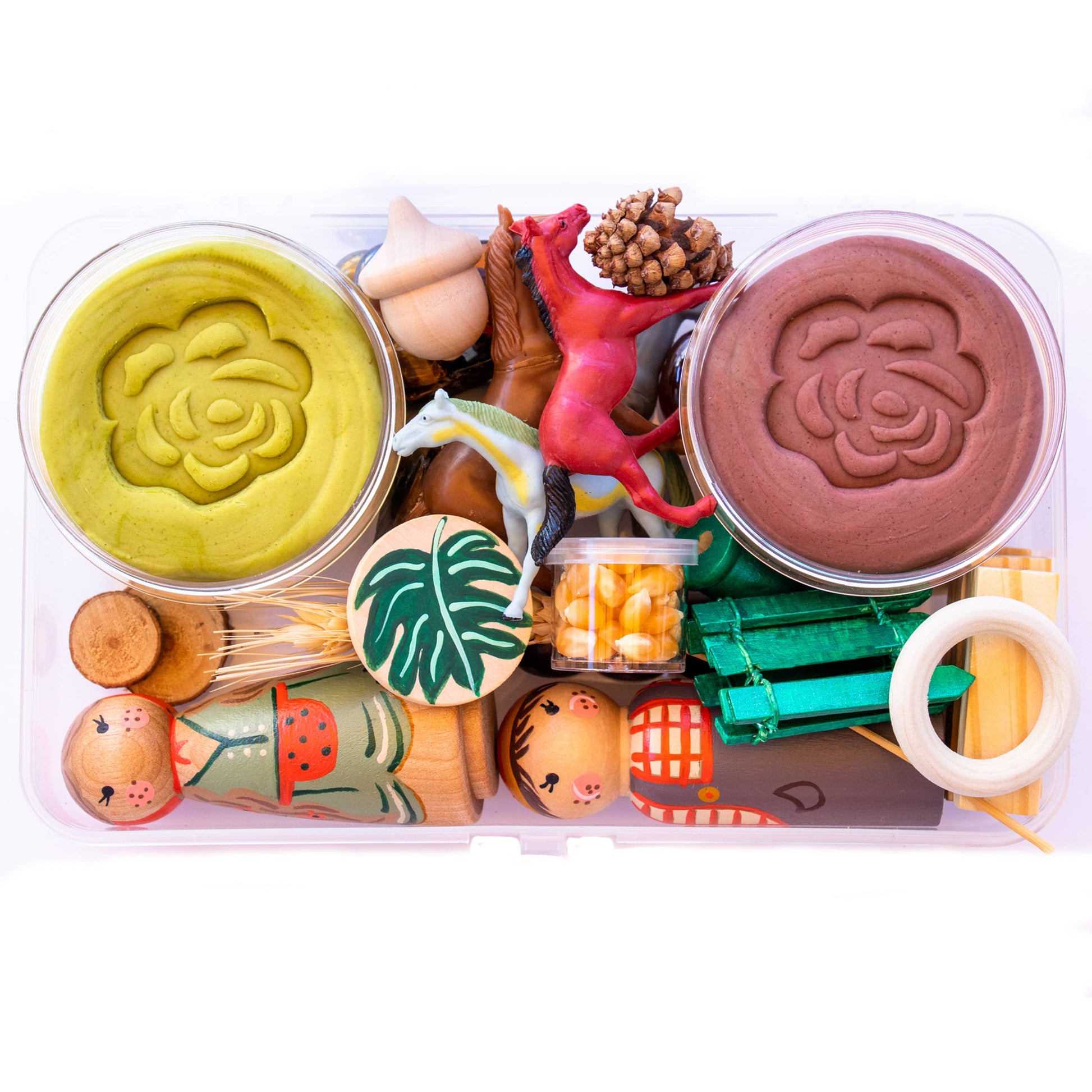 Farm play dough kit, playdough kit, playdoh kit, play doh kit, kids crafts, montessori toys, senosry bin, sensory bins, sensory kit, sensory kit for kids, busy box, busy bin, kid toys