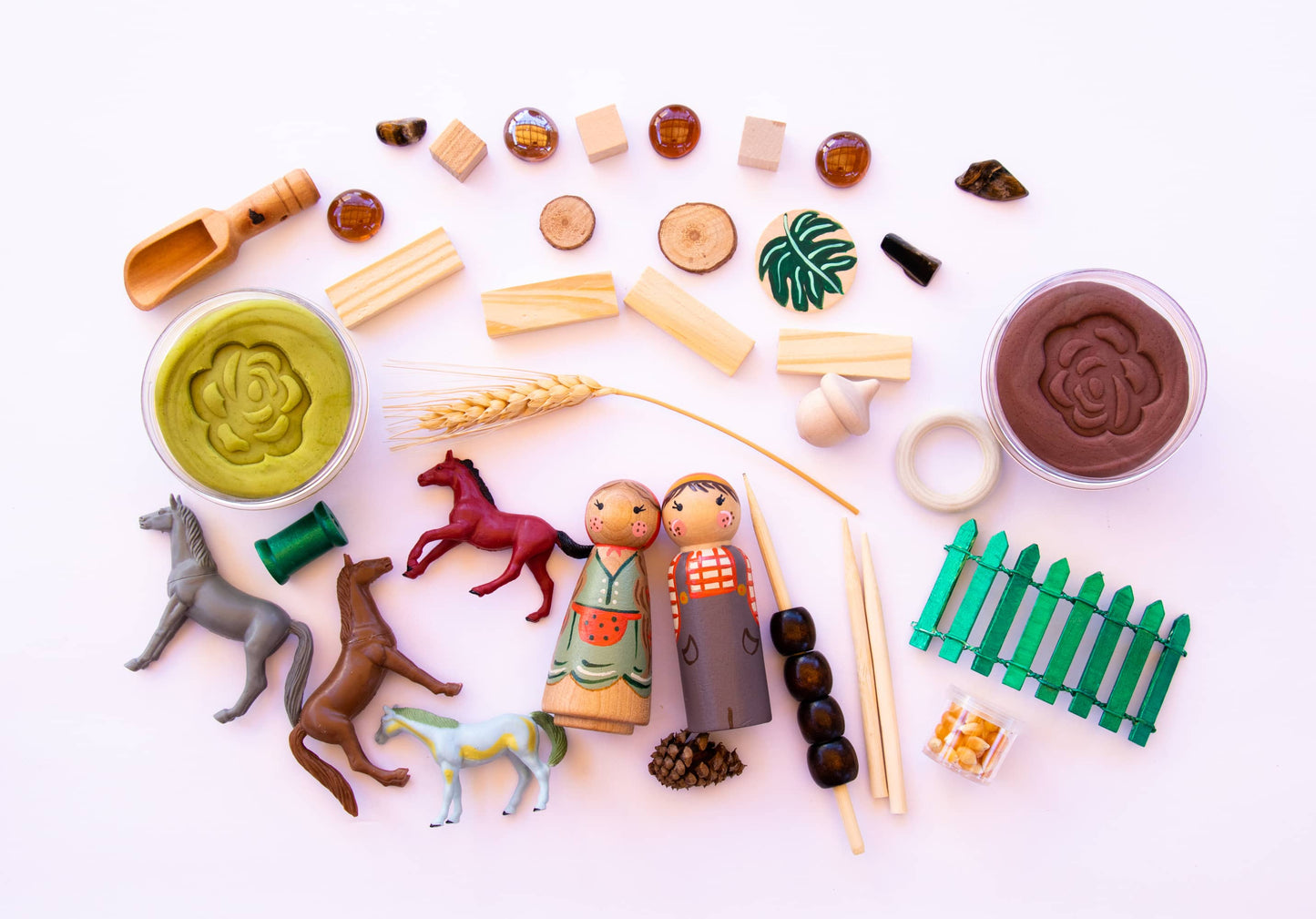 Farm play dough kit, playdough kit, playdoh kit, play doh kit, kids crafts, montessori toys, senosry bin, sensory bins, sensory kit, sensory kit for kids, busy box, busy bin, kid toys